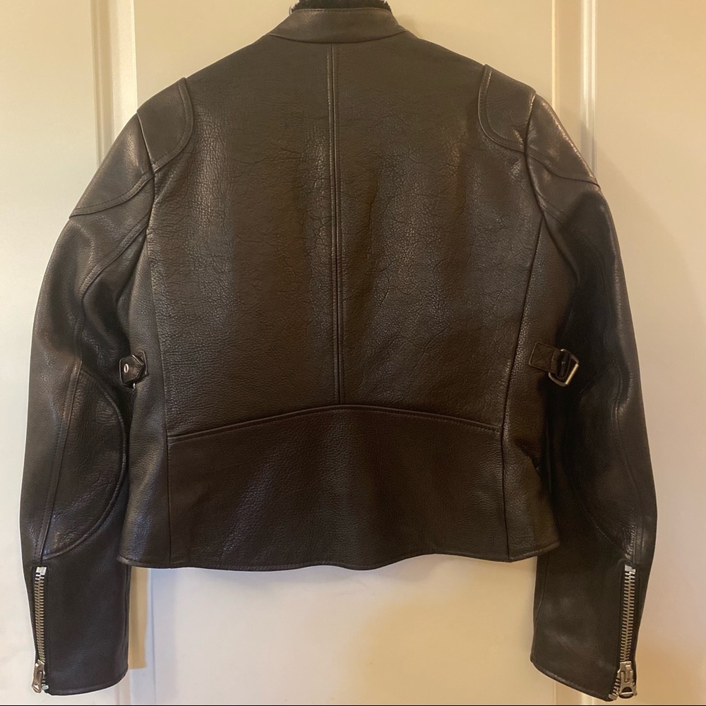 ACNE Studios Mabel Black Leather Biker Jacket. Size DE 36 or US 4 - Picture 4 of 7